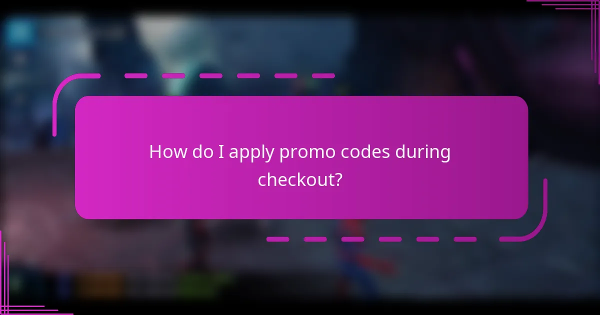 How do I apply promo codes during checkout?