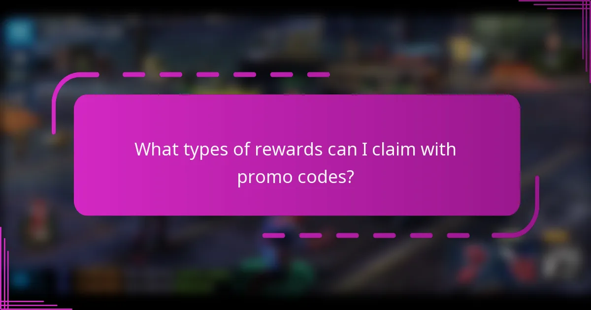 What types of rewards can I claim with promo codes?